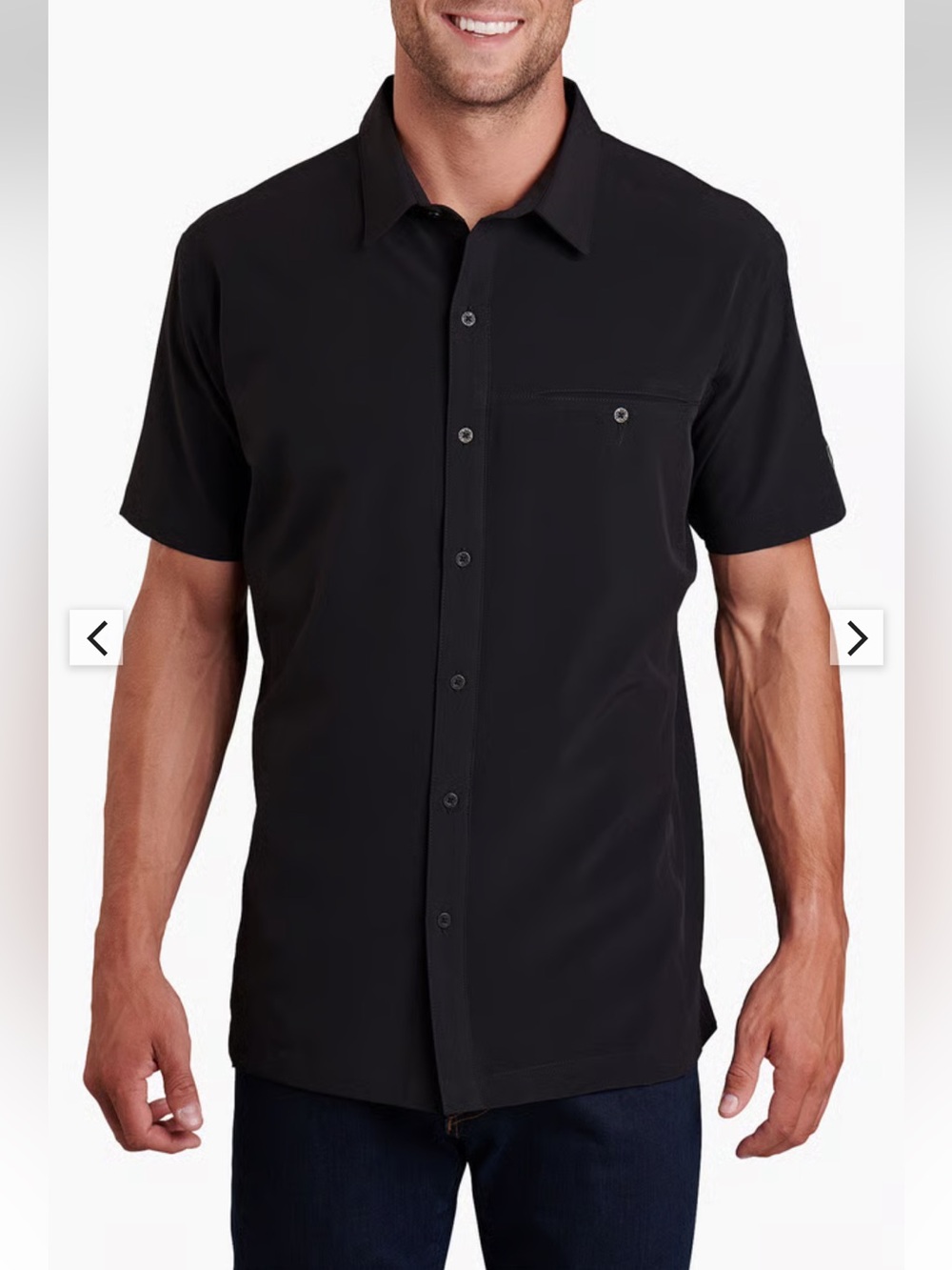 Kuhl Renegade Shirt Blackout Button Up Quick Drying Moisture Wicking Performance